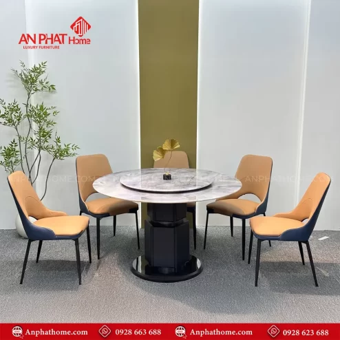 Bo ban an mat da tron xoay 2 tang nhap khau BA 1933 2