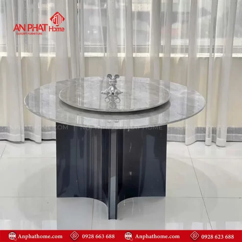 Bo ban an tron mat da xoay 6 ghe nhap khau BA 2003 2