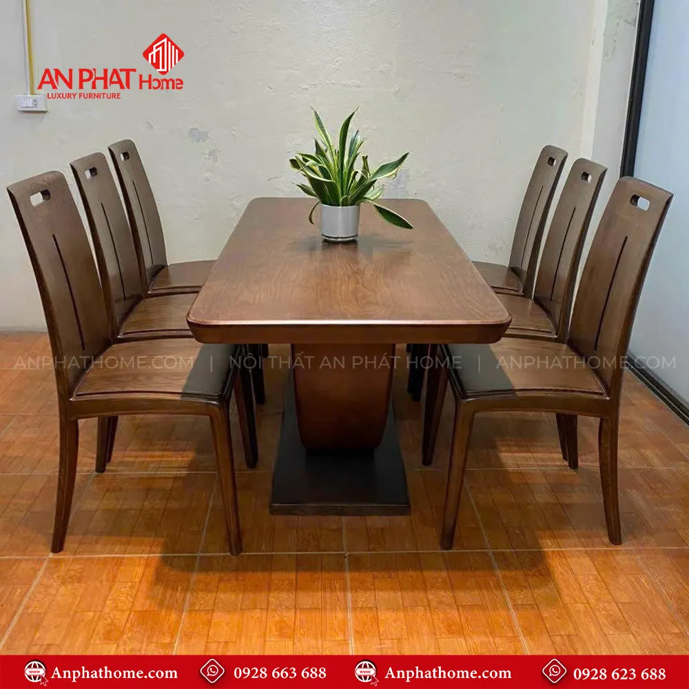 Bộ bàn ghế ăn gỗ sồi hiện đại BA-2071 3 Bộ bàn ghế ăn gỗ sồi hiện đại BA-2071, quý khách có thể lựa chọn kích thước bàn từ dài 1m60 – 1m80 – 2m hoặc lớn hơn, để phù hợp với nhu cầu sử dụng, 1m60 – 1m80 – 2m đi kèm 6 ghế theo bộ, Ngoài da có thể đặt mua thêm số lượng ghế ngồi để phù hợp với nhu cầu sử dụng. Lưu ý mẫu bàn BA-2071 chỉ phù hợp làm từ kích thước dài 1m60 trở lên, nhỏ hơn quý khách lựa chọn mẫu chân đơn để phù hợp với thiết kế.