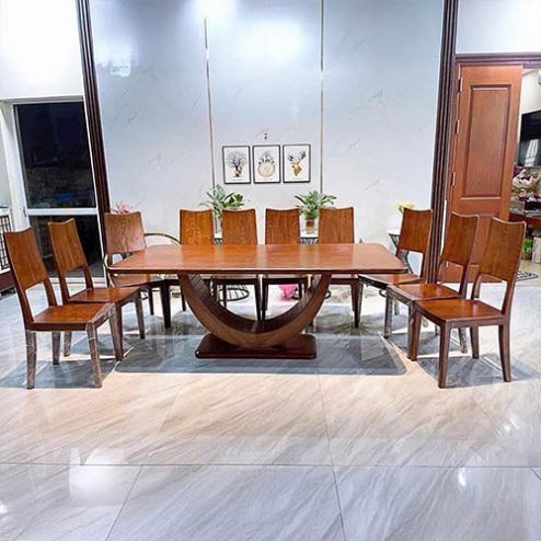 Bộ bàn ghế ăn gỗ sồi thiết kế sang trọng BA-2031