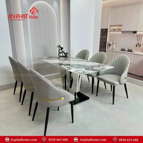 Bo ban ghe an inox mat da 6 ghe nhap khau BA 1993 1