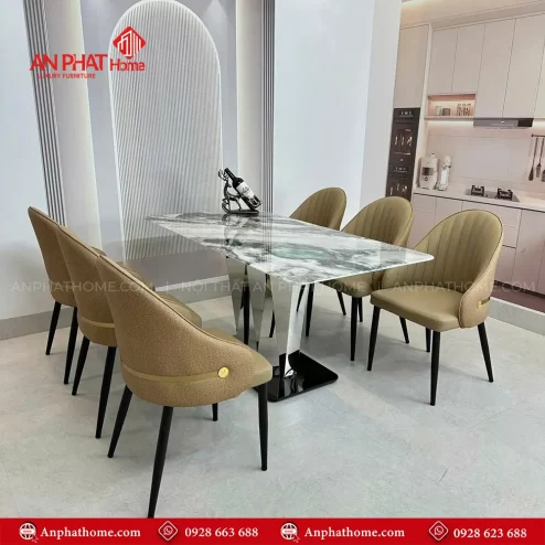 Bo ban ghe an inox mat da 6 ghe nhap khau BA 1993 2