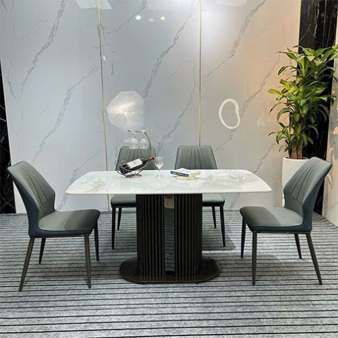 Bộ bàn ghế ăn mặt đá cao cấp 4 ghế BA-1962