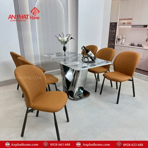 Bo ban ghe an mat da chan inox sang trong BA 1964 3