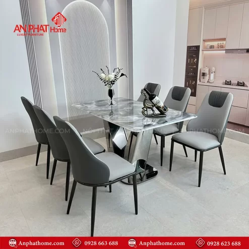 Bo ban ghe an mat da chan inox sang trong BA 1964 4