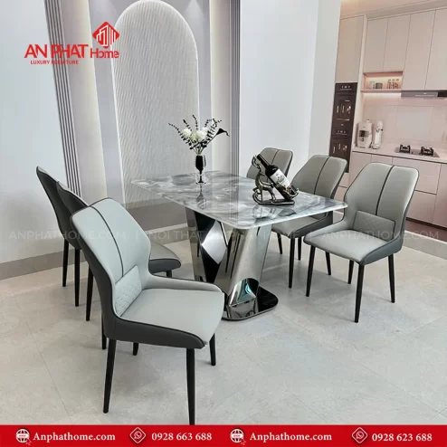 Bo ban ghe an mat da chan inox sang trong BA 1964 6