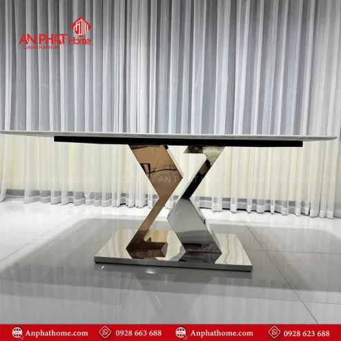 Bo ban ghe an mat da khung inox hien dai BA 1949 1
