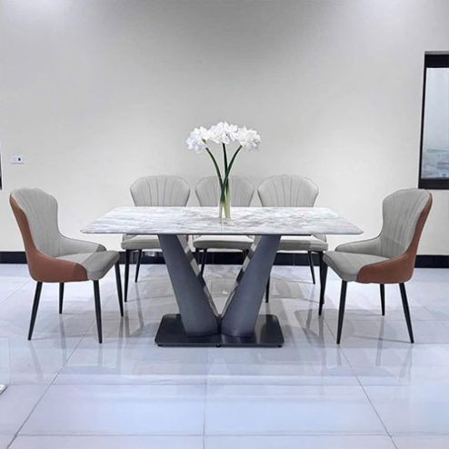 Bộ bàn ghế ăn mặt đá nhập khẩu BA-1999