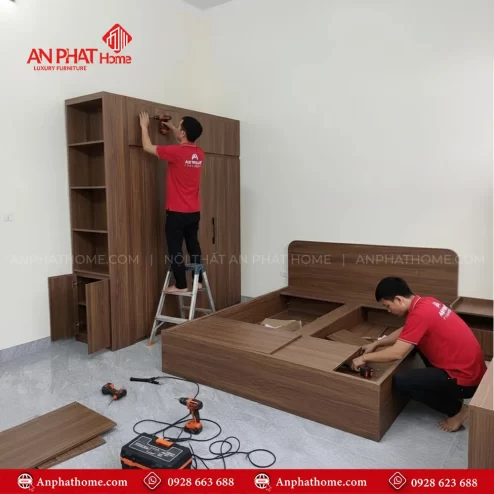 Mẫu thiết kế combo giường tủ cho phòng ngủ nhỏ