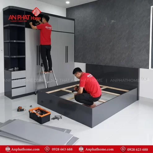 Combo giường tủ gỗ đẹp hiện đại