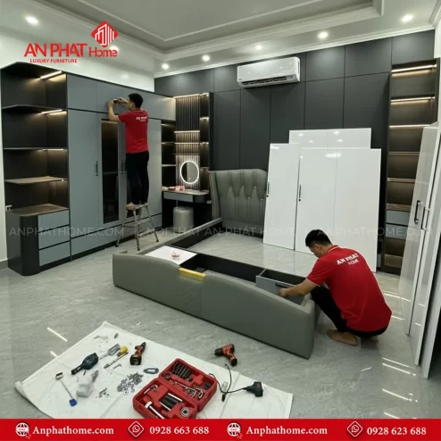 Combo giường tủ phòng cưới