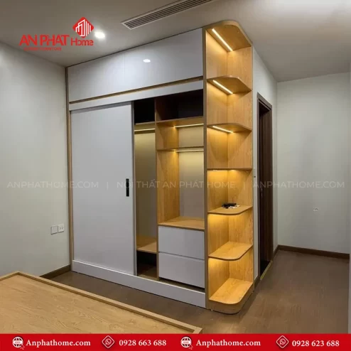 Mẫu tủ quần áo đẹp bằng gỗ công nghiệp