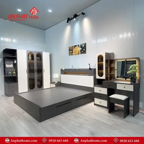 Bộ combo giường tủ bàn trang điểm