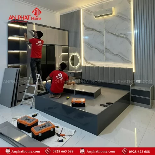 Combo giường tủ gỗ công nghiệp đẹp giá rẻ