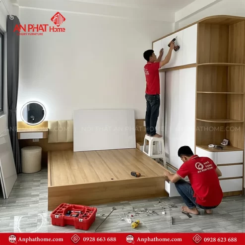 Combo giường tủ phòng ngủ nhựa