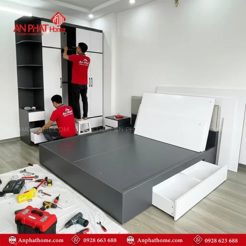 Combo giường tủ phòng ngủ nhựa