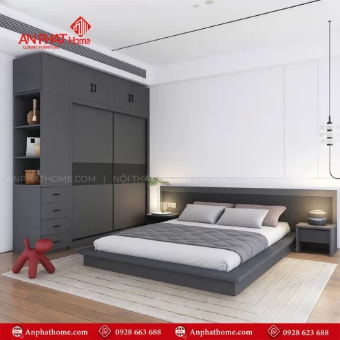 Giường tủ gỗ công nghiệp cao cấp