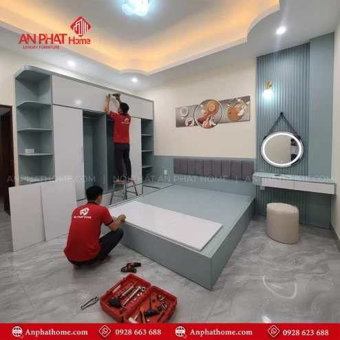 Combo giường tủ phòng cưới