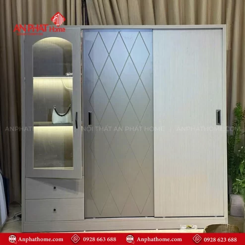 Mẫu tủ quần áo cánh lùa