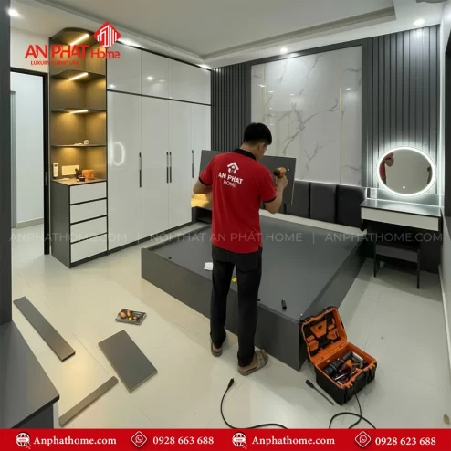 Combo nội thất phòng ngủ gỗ công nghiệp