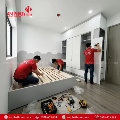 Combo giường tủ phòng cưới