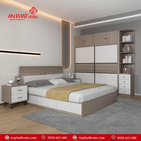 Combo phòng ngủ nhựa, gỗ cao cấp