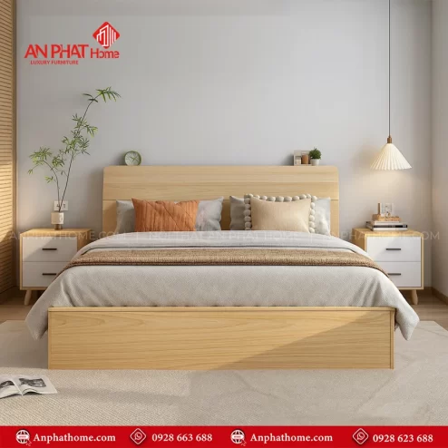 Mẫu giường ngủ gỗ công nghiệp