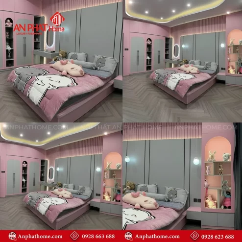 Thiết kế phòng ngủ cho con gái