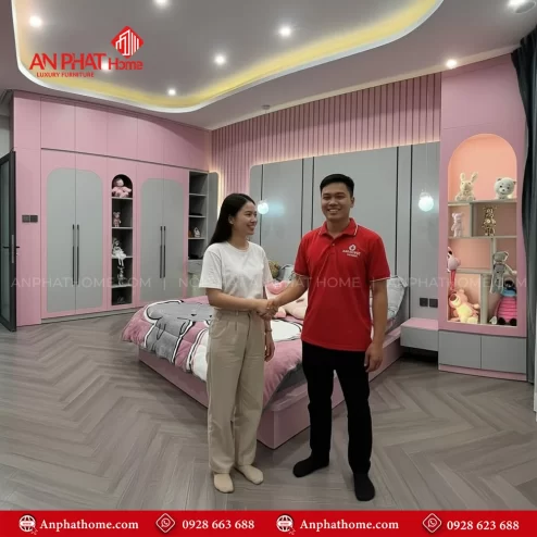 Mẫu phòng ngủ bé gái đẹp hiện đại