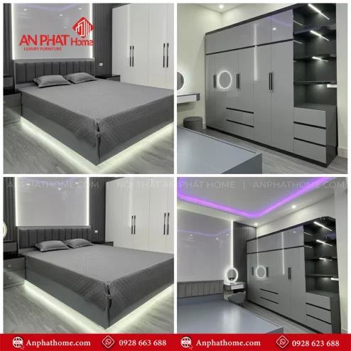 Thiết kế phòng ngủ sang trọng hiện đại