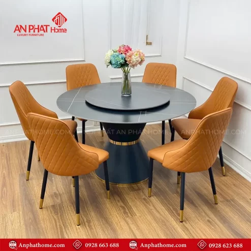 Mau Ban An Tron Xoay Mat Da 6 Ghe Cao Cap BA 1912 2