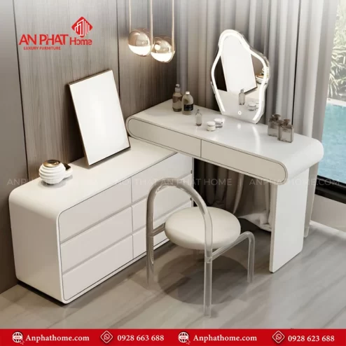 Mẫu bàn trang điểm gỗ công nghiệp đẹp hiện đại