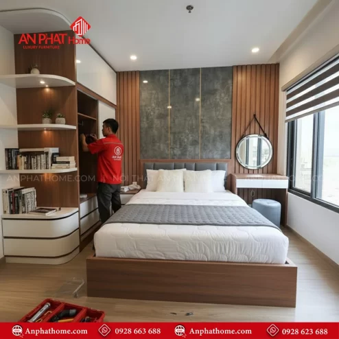Combo nội thất phòng ngủ gỗ công nghiệp