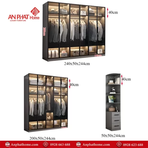 Mẫu tủ quần áo giá rẻ Hà Nội, HCM, Hải Phòng