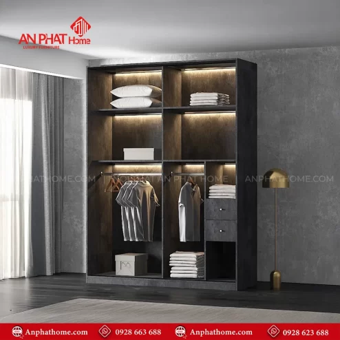 Thiết kế tủ quần áo cánh lùa