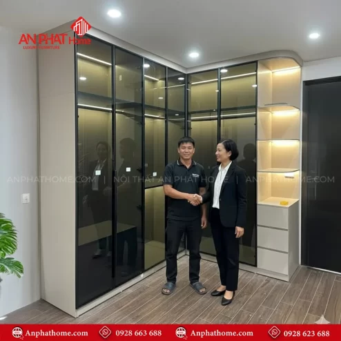 Tủ quần áo chữ L hiện đại