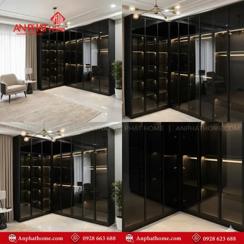 Mẫu tủ quần áo nhựa đẹp hiện đại chữ L