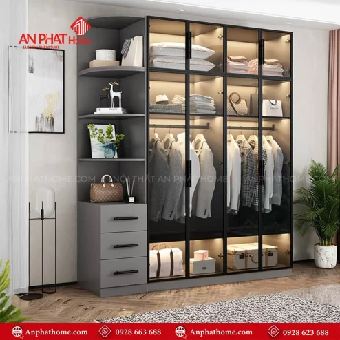 Mẫu tủ quần áo nhựa nhiều ngăn