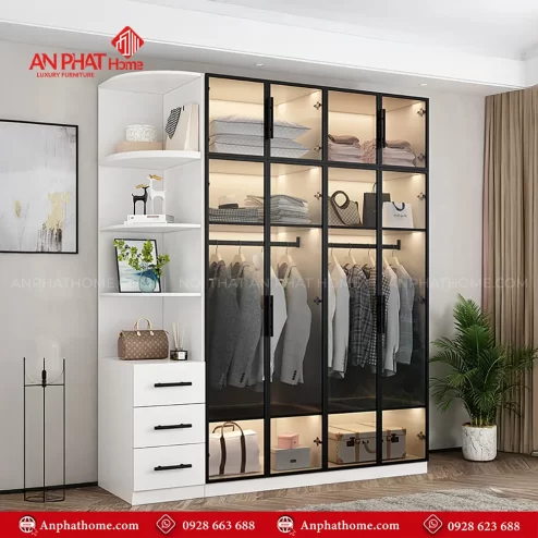 Thiết kế tủ quần áo nhựa nhiều tầng