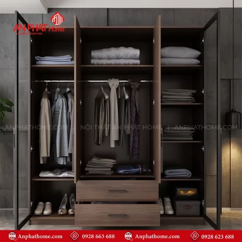 Mẫu tủ nhựa đựng quần áo cánh lùa