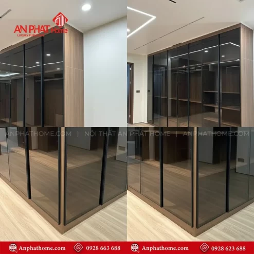 Mẫu tủ đựng quần áo nhiều tầng