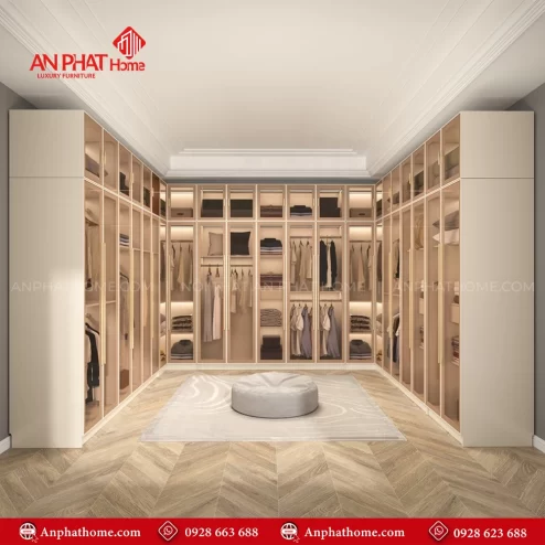 Tủ Áo Cánh Kính Thiết Kế Theo Yêu Cầu TA-563 An Phát