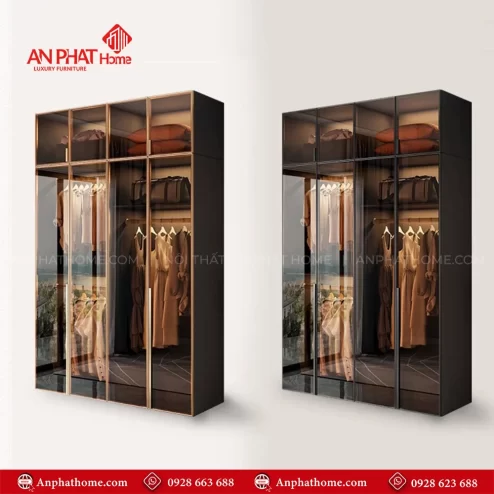 Mẫu tủ quần áo thiết kế theo yêu cầu