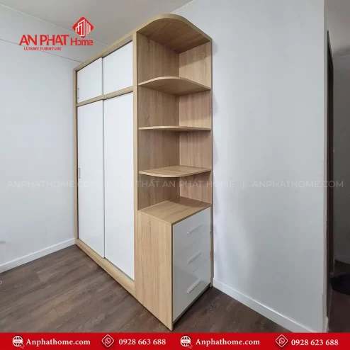 Mẫu tủ quần áo cánh lùa hiện đại