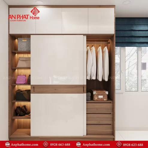 Tủ Áo Cánh Lùa Hiện Đại TA-572 An Phát