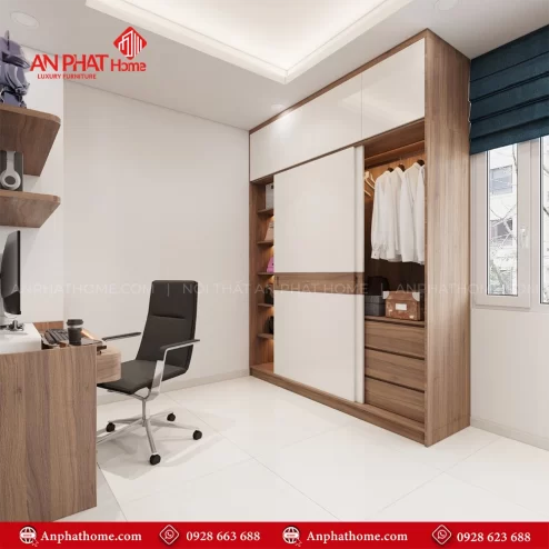 Mẫu tủ quần áo nhựa Đài Loan cửa lùa