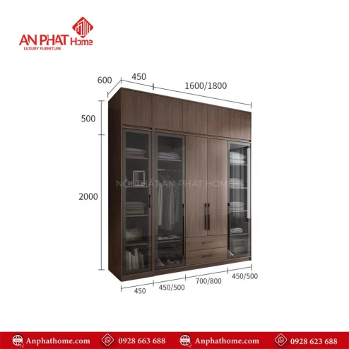 Mẫu thiết kế tủ quần áo theo yêu cầu