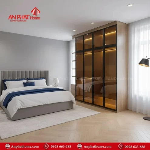 Mẫu thiết kế tủ quần áo theo yêu cầu đẹp hiện đại