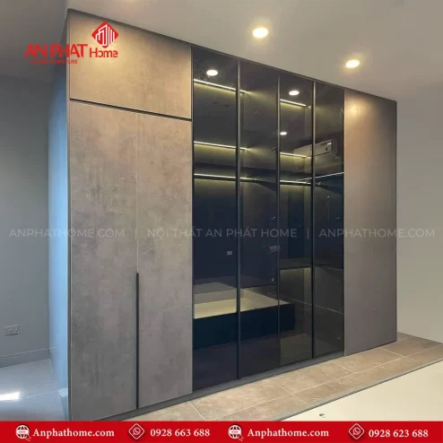 Tủ Áo Gỗ Công Nghiệp Cánh Kính TA-533 An Phát