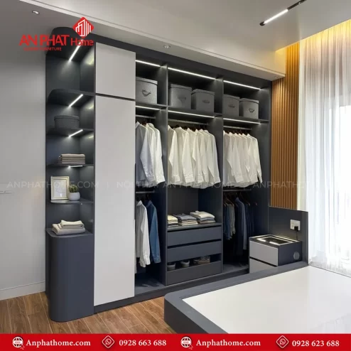 Mẫu tủ quần áo cánh lùa gỗ mdf